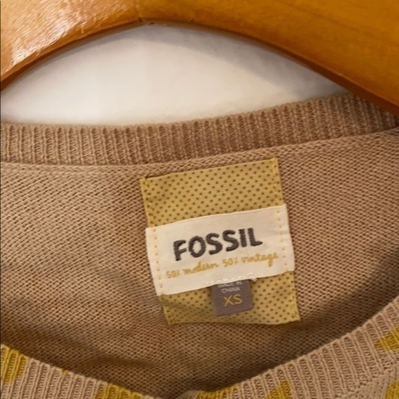 Fossil extra small yellow long sleeve cardigan - Picture 2 of 3